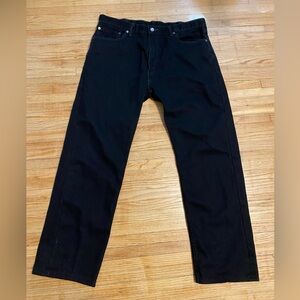 Levi's 505 Black Men's Regular Fit Jean 40 x 32